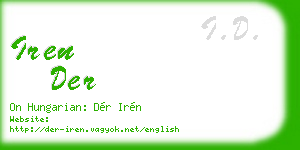 iren der business card